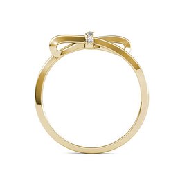 Lichtgevende boogring - goud en kristal