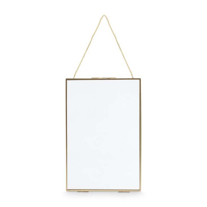 Photo Frame Metal with Lock Gold 20x30x0.7cm