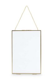 Photo Frame Metal with Lock Gold 20x30x0.7cm