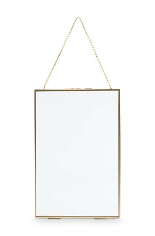Photo Frame Metal with Lock Gold 20x30x0.7cm