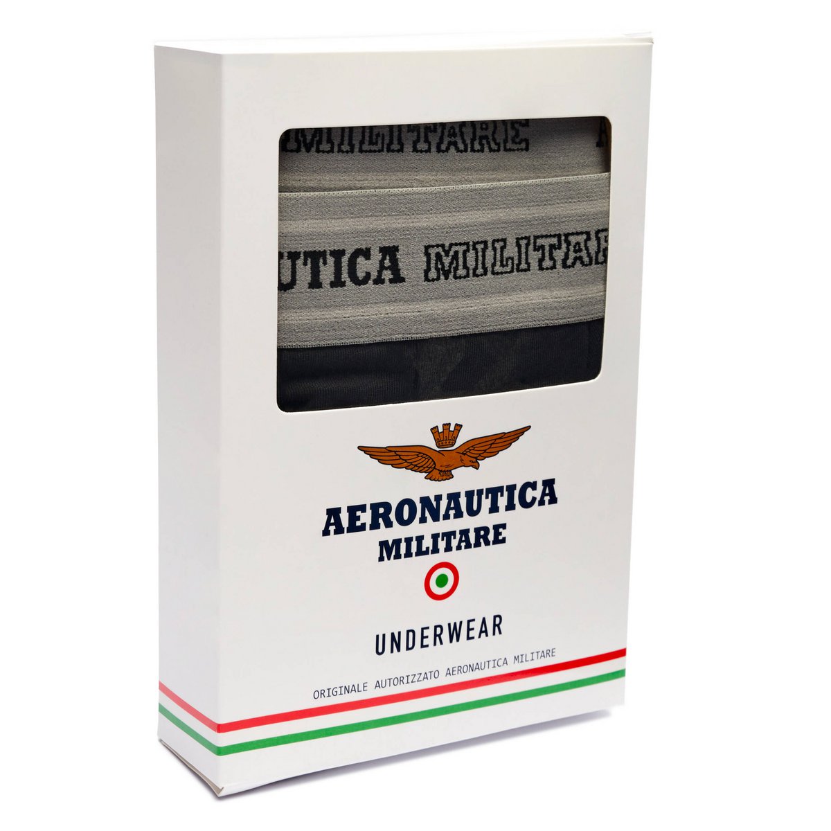 Boxers para hombres militares Aeronautica, 2 paquetes, banda elástica, ropa interior de algodón elástica_weiss