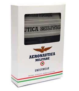 AERONAUTICA MILITARE Herren-Boxershorts, 2er-Pack, Gummizug, Stretch-Baumwollunterwäsche_Weiss