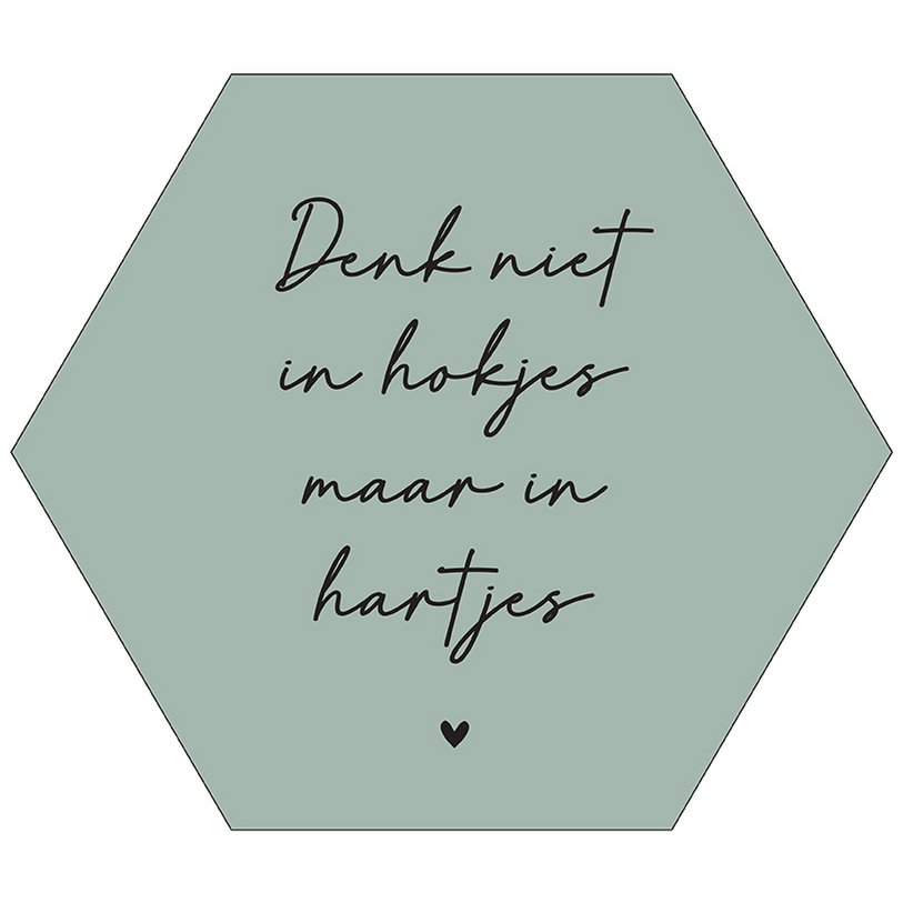 Wall hexagon boxes hearts mint