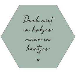 Wall hexagon boxes hearts mint