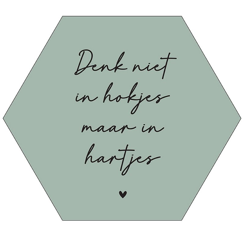Wall hexagon boxes hearts mint