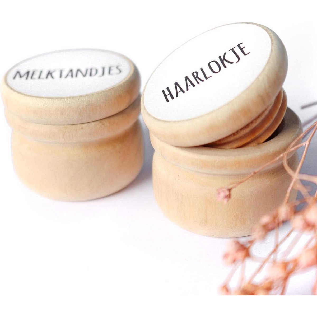 Storage Box Milk Teeth + Lock of Hair (SET) | White