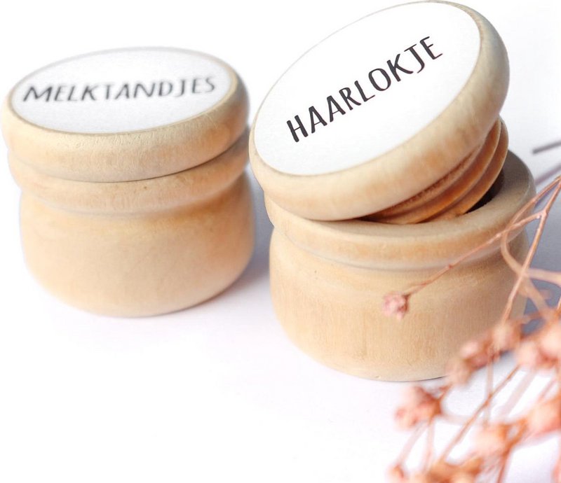 Storage Box Milk Teeth + Lock of Hair (SET) | White