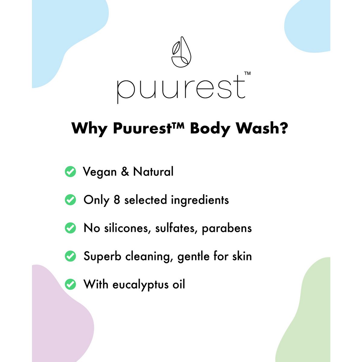 Puurest™ Płyn do mycia ciała z olejkiem eukaliptusowym, 250ml