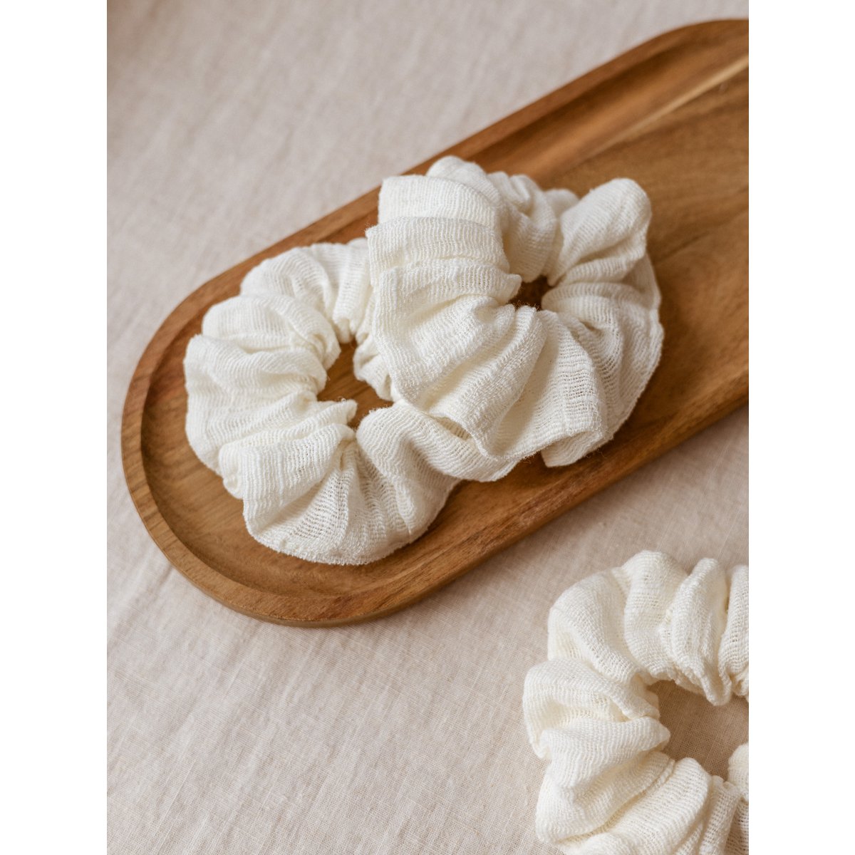Scrunchie / gasa de marfil