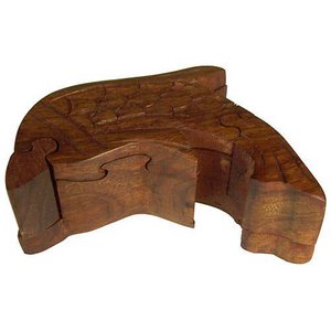 Wooden Puzzle Box - Big Dolphin