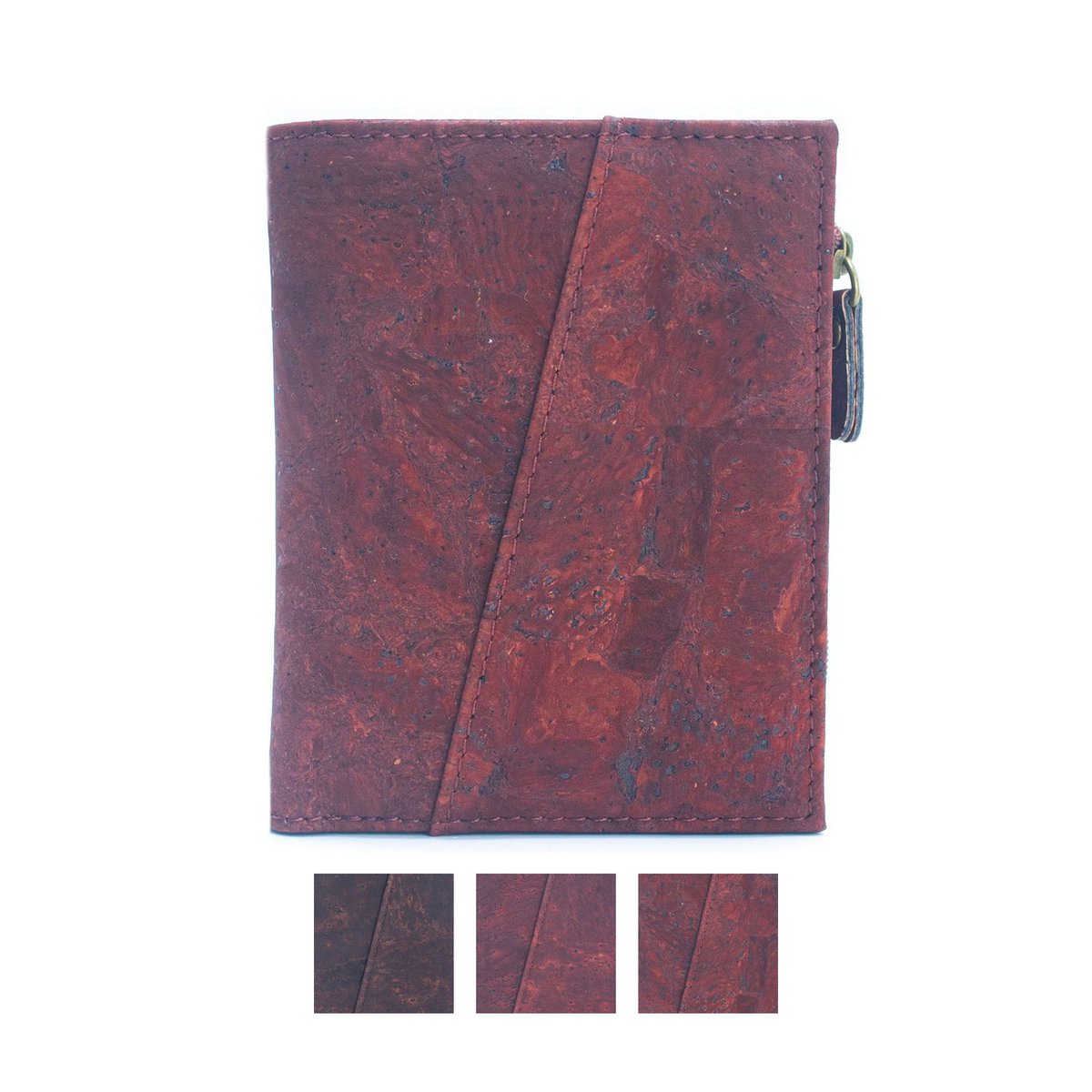 Portafoglio bifold classico in sughero marrone - BAG-2072