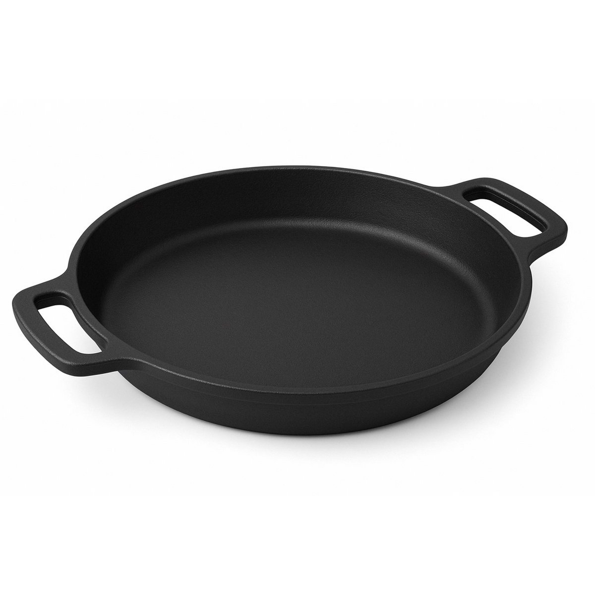 Żelazna panel grilla Ø18 cm - Mała patelnia do grilla, piekarnika i kuchni na zewnątrz - naczynie do pieczenia na jajka, przekąski i tapas - Matta Czarna