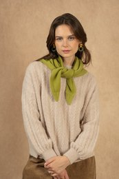 Foulard triangle uni 100% laine mérinos