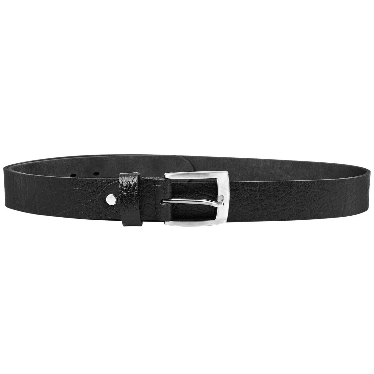 Leonardo Verrelli genuine leather belt, black, can be shortened, 140 cm