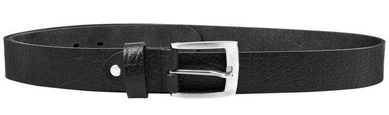 Leonardo Verrelli genuine leather belt, black, can be shortened, 140 cm