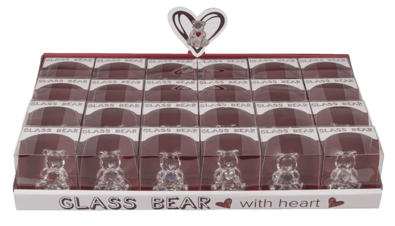 Glass Bear with Heart,