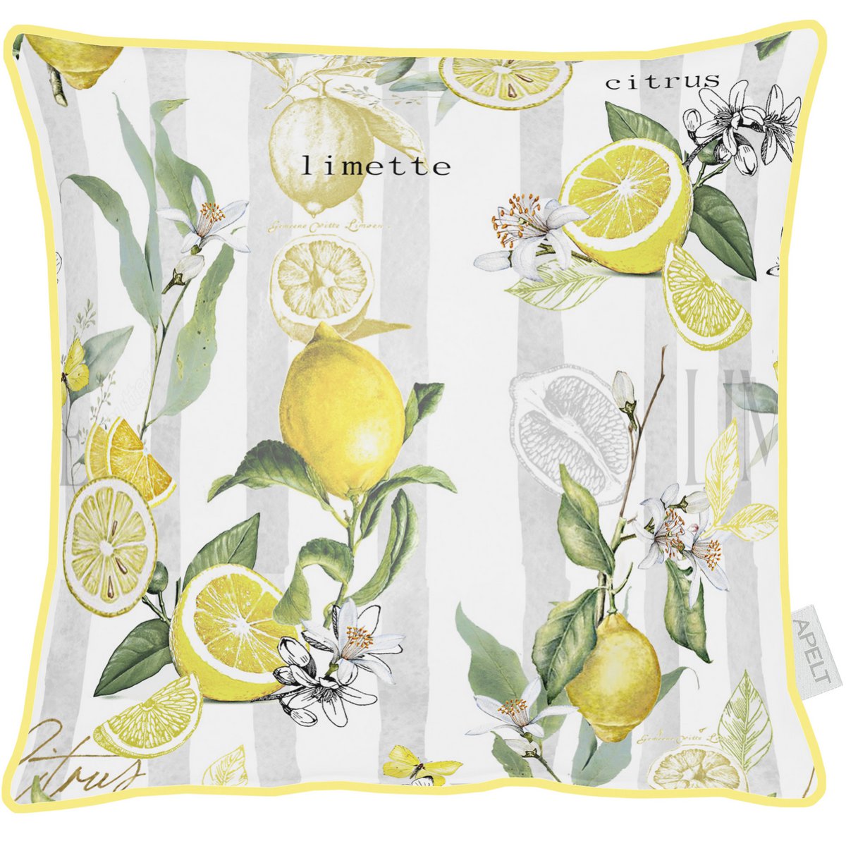 7303 cojín gris/blanco/amarillo/verde - 39X39