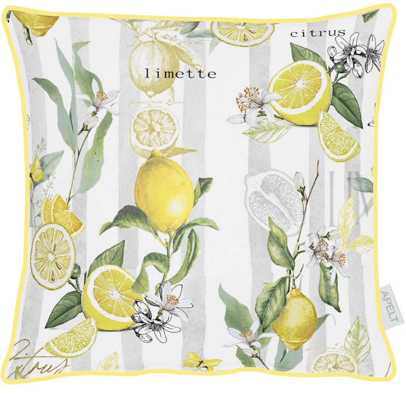 7303 cushion gray / white / yellow / green - 39X39