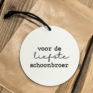 Runder Mini-Geschenkanhänger für den süßesten Schwager