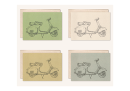 Sustainable card + envelope | Moped Vespa | elderflower