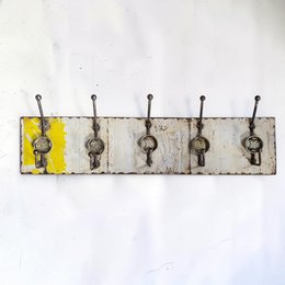 Coat rack 5 hooks made from recycled oil drums upcycling | different colors