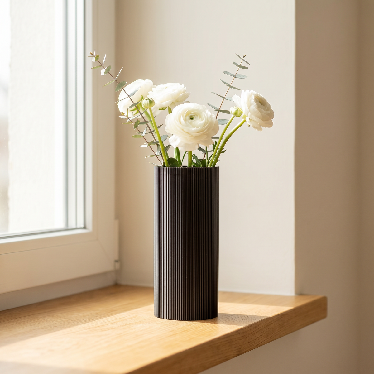 Vase geriffelt, wasserdicht – 3D-gedruckt | Lined Collection