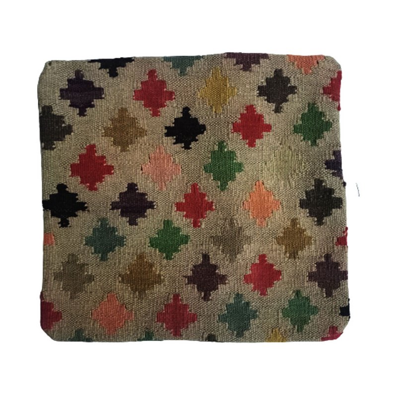 Kilim Ręcznie tkana poszewka na poduszkę z liści palmowych