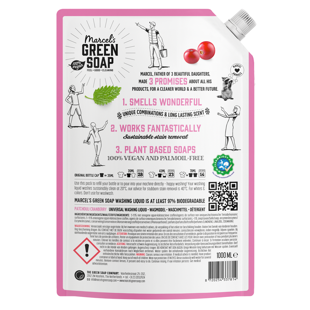 Universal Detergent Refill Patchouli & Cranberry