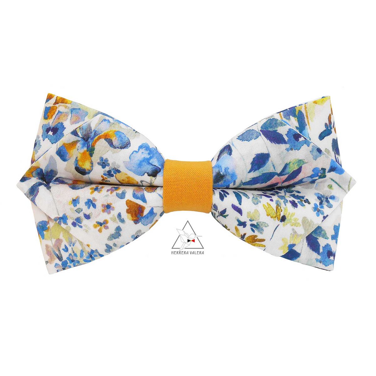Noeud Papillon Pointu Liberty Felda Cornflower et sa bague curry de Herrera Valera