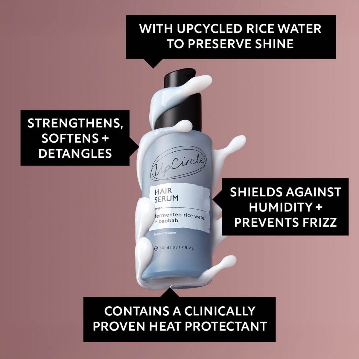 Vegan warmtebeschermingshaarserum - 500 ml bulkvulling