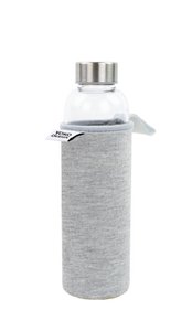 GLASS BOTTLE 500 ML WITH NEOPRENE SLEEVE GRAY
