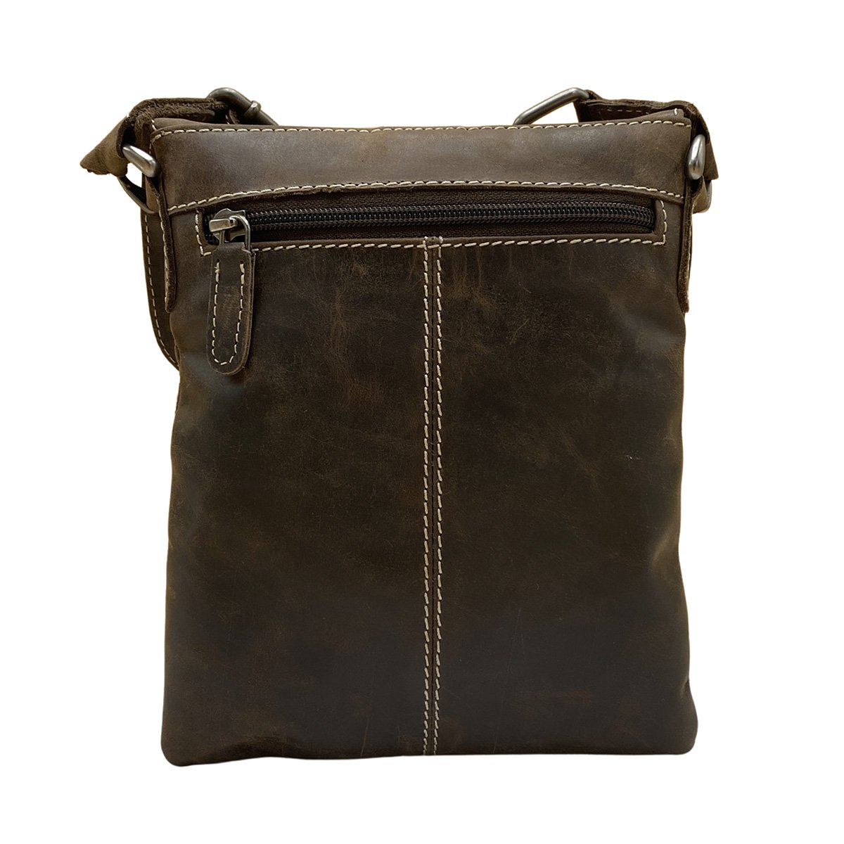 Læder skuldertaske Crossbody taske lavet i 3 farver buffalo læder - Kompakt taske ægte læder