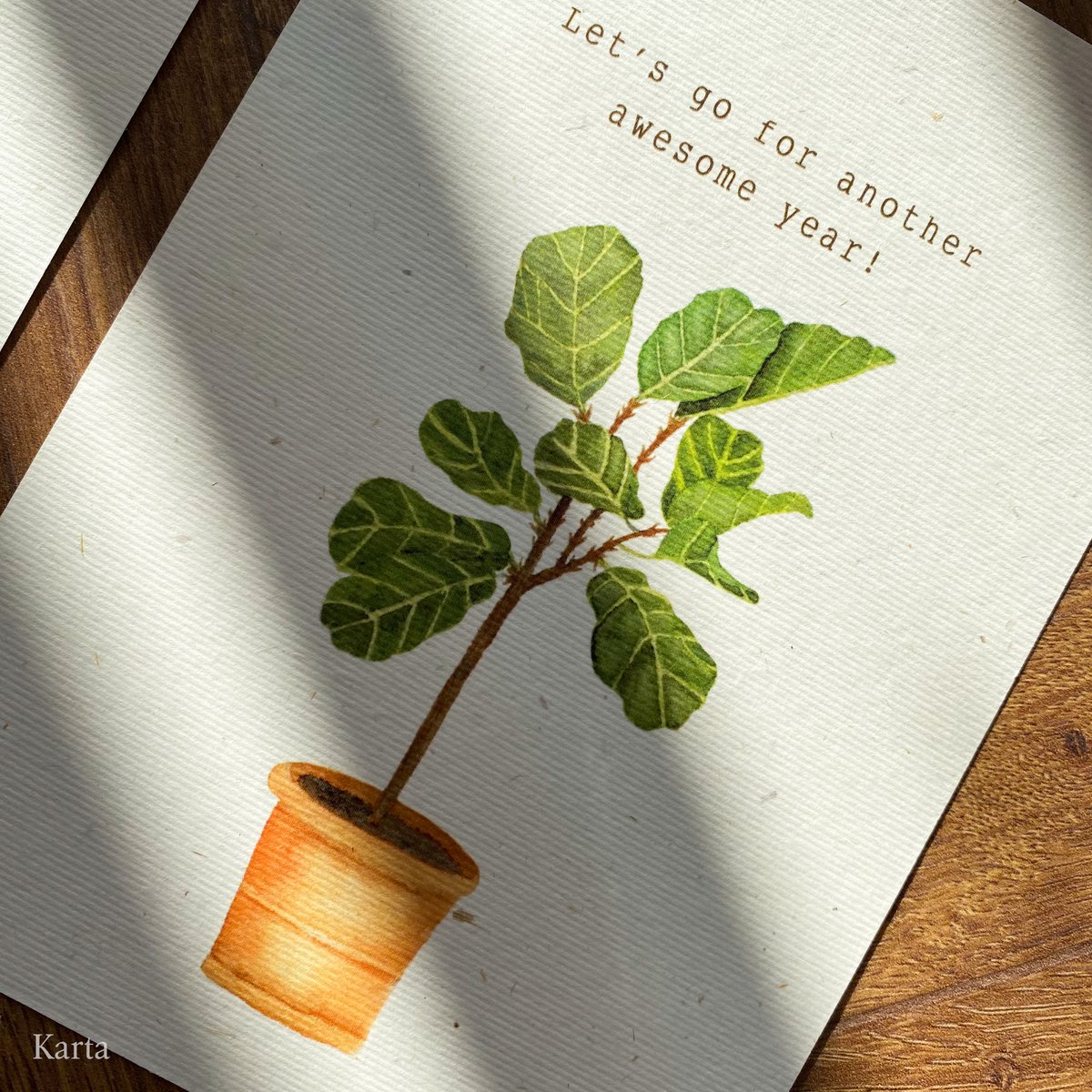 Postal de cumpleaños de ficus