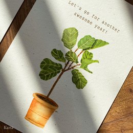 Postal de cumpleaños de ficus