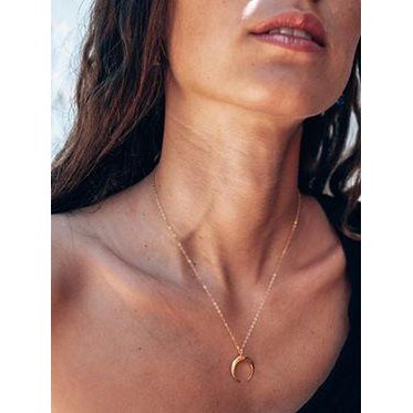 Crescent Moon Chain Necklace