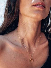 Crescent Moon Chain Necklace