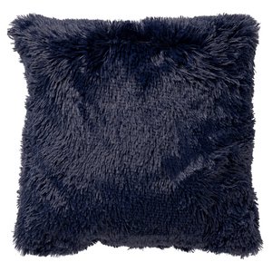 Dutch Decor FLUFFY - Decorative cushion 45x45 cm - super soft - solid color - Insignia Blue - dark blue