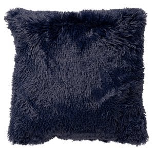 Dutch Decor FLUFFY - Decorative cushion 45x45 cm - super soft - solid color - Insignia Blue - dark blue
