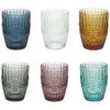 VINTAGE COLORED GLASSES 6 ASSORTED