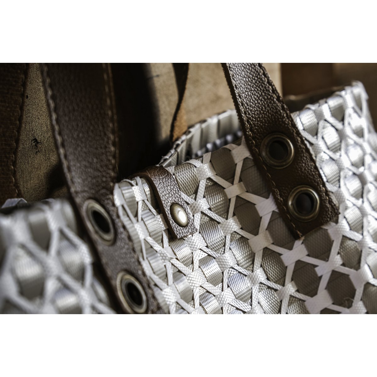 MADRID Basket, shopping bag pi beach bag fabricado con materiales reciclados