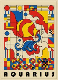 Stjernetegn Print - Bauhaus Style