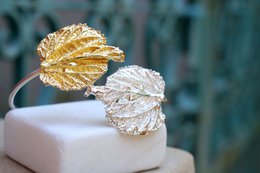 Mulberry Leaf zilveren armband, verstelbaar gerecycled sterling (handgemaakt)