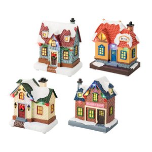 Christmas house LED 8.5x10cm