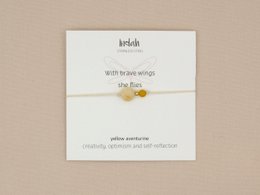 Armband rock, gele aventurijn, zilver en goud