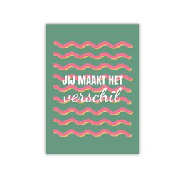 Waarderingskaart 'Jij maakt het verschil'