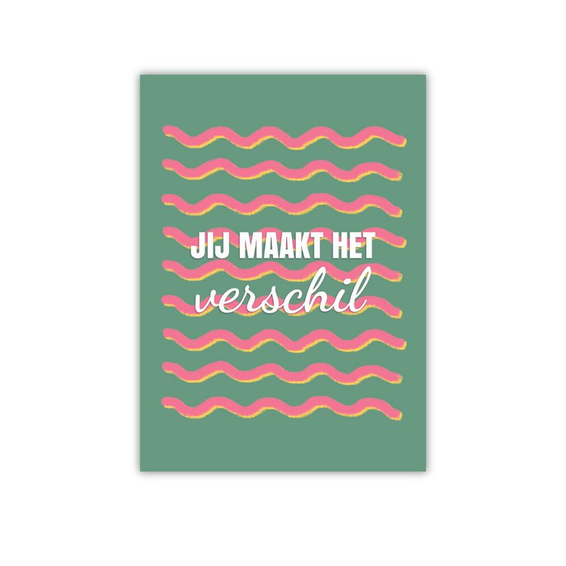 Waarderingskaart 'Jij maakt het verschil'