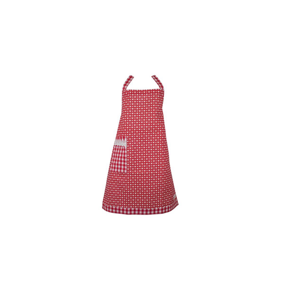 Tablier enfant rouge LOVE 50x62 cm Isabelle Rose