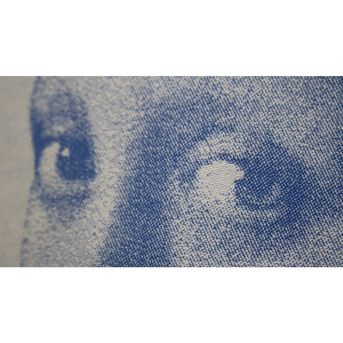 Throw pillow Girl with the pearl blue