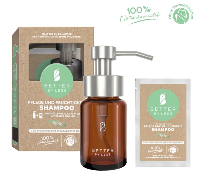 Shampoo - Set di base - Flacone di vetro / Testa della pompa nera
