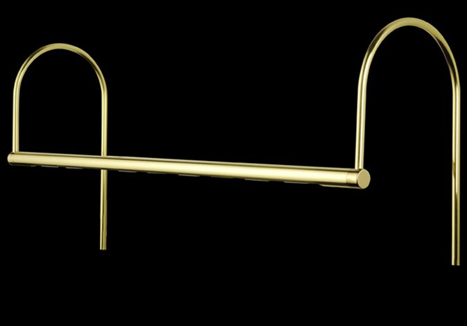 Clarus picture light LED made of brass / type 17 - 170 mm discharge / 2700 Kelvin / handmade in Germany